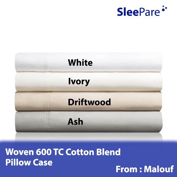 Woven 600 TC Cotton Blend Pillow Case